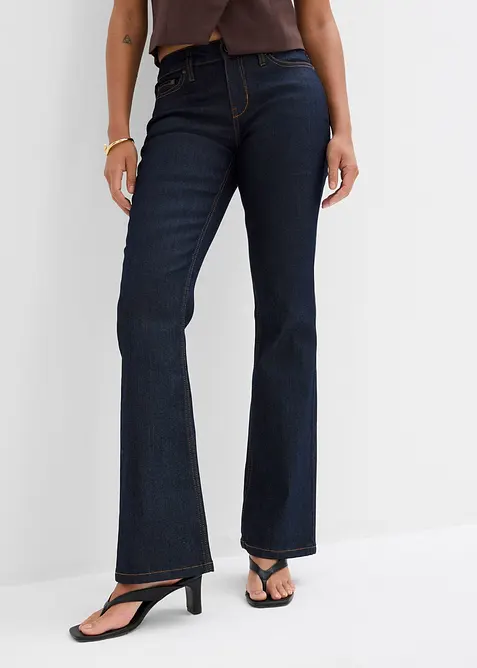 Bootcut jeans Mid Waist, Komfort-Stretch, bonprix