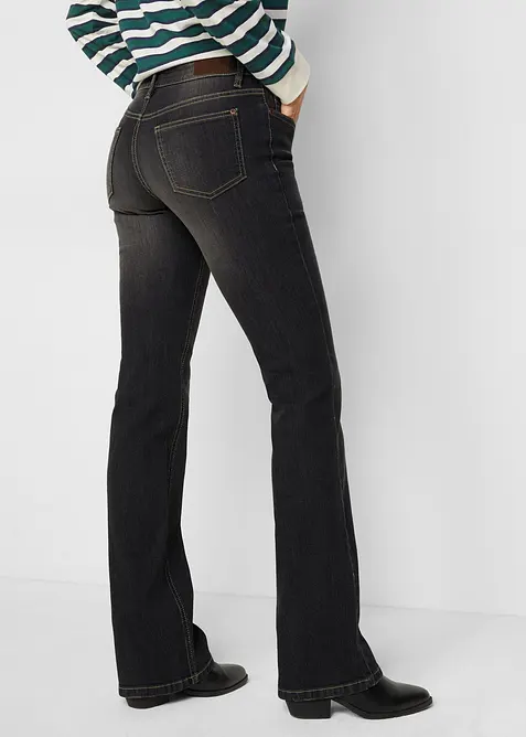 Bootcut Jeans Mid Waist, Comfort Stretch, bonprix