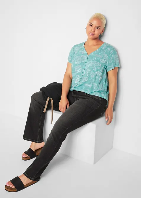 Bootcut Jeans Mid Waist, Comfort Stretch, bonprix