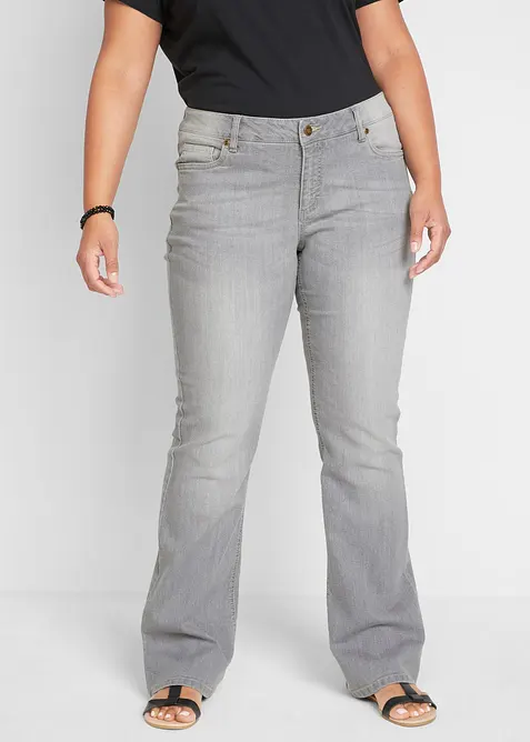 Bootcut Jeans Mid Waist, Comfort Stretch, bonprix