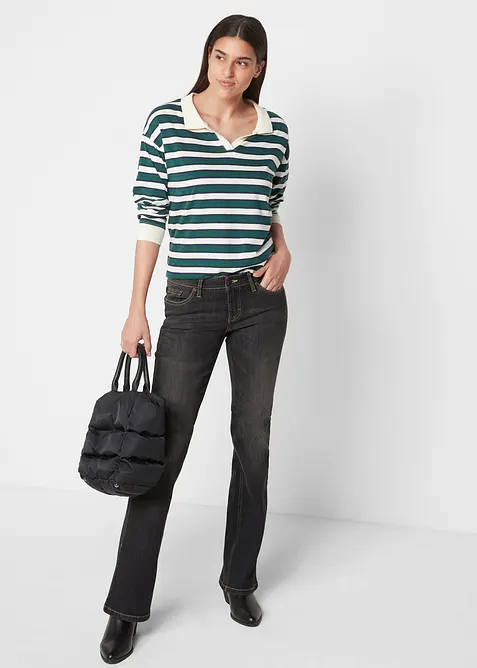 Bootcut Jeans Mid Waist, Comfort Stretch, bonprix