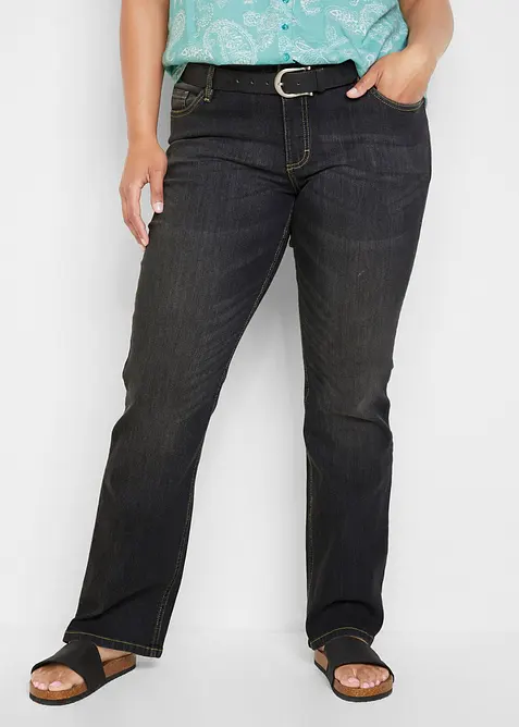 Bootcut Jeans Mid Waist, Comfort Stretch, bonprix