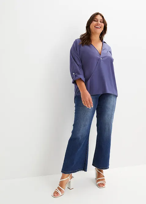 Mellanl&aring;ng kl&auml;nning i f&ouml;ljsam viskos, bonprix