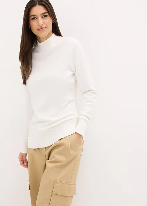 Bastr&ouml;ja med st&aring;krage och &aring;tervunnen bomull, bonprix