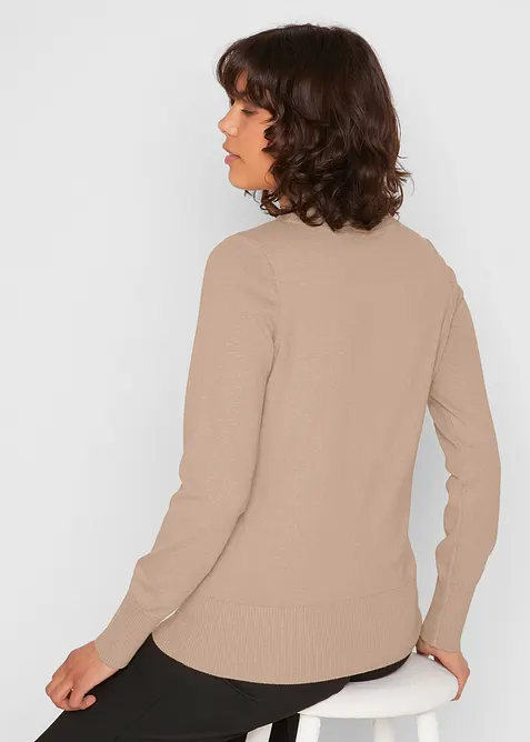 Bastr&ouml;ja med st&aring;krage och &aring;tervunnen bomull, bonprix