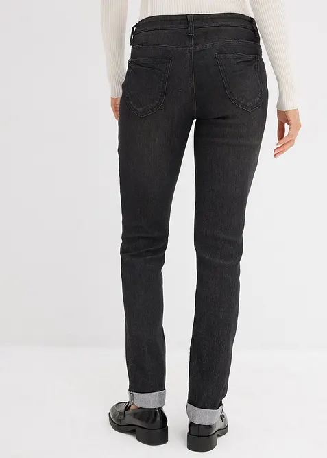 Straight Jeans Mid Waist, Stretch, bonprix