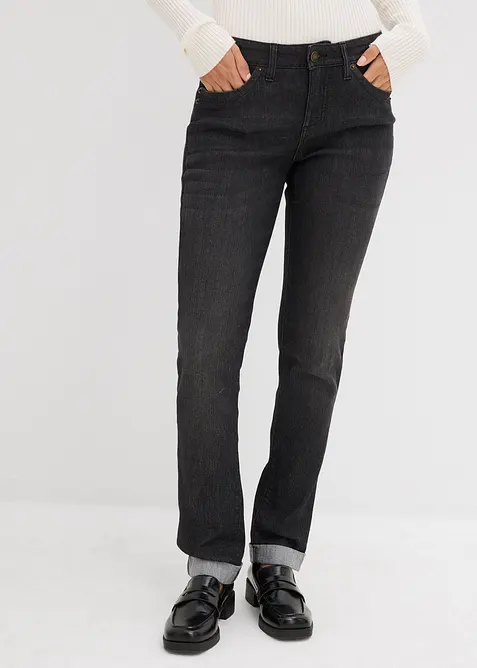 Straight Jeans Mid Waist, Stretch, bonprix