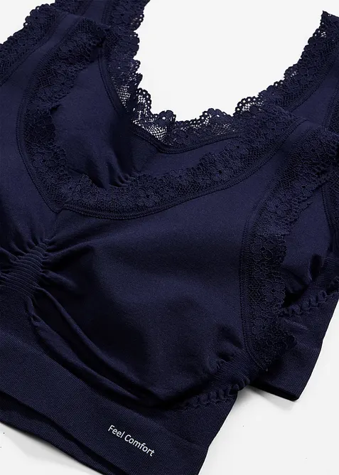 S&ouml;ml&ouml;s BH-topp fr&aring;n Feel Comfort (2-pack), bonprix