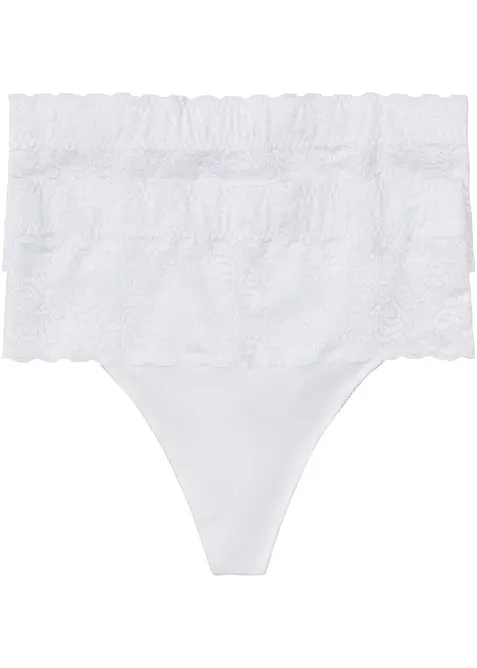 Stringtrosa med medelh&ouml;g formande effekt (2-pack), bonprix