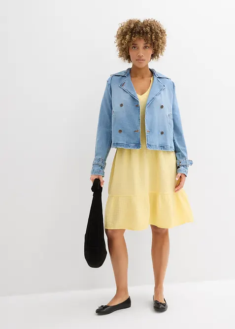 Oversized kl&auml;nning i bomullsmuslin, bonprix