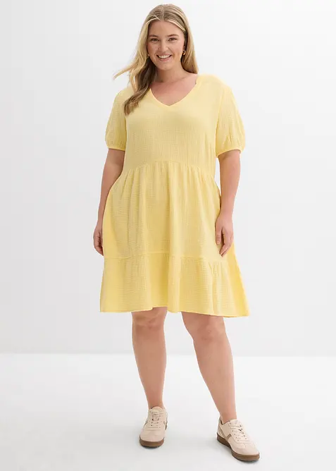 Oversized kl&auml;nning i bomullsmuslin, bonprix