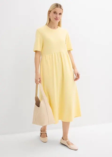 Jerseykl&auml;nning av ren bomull, bonprix