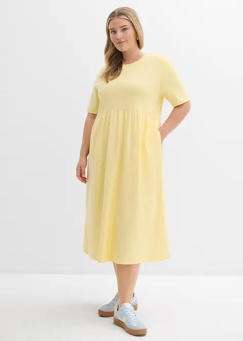 Jerseykl&auml;nning av ren bomull, bonprix