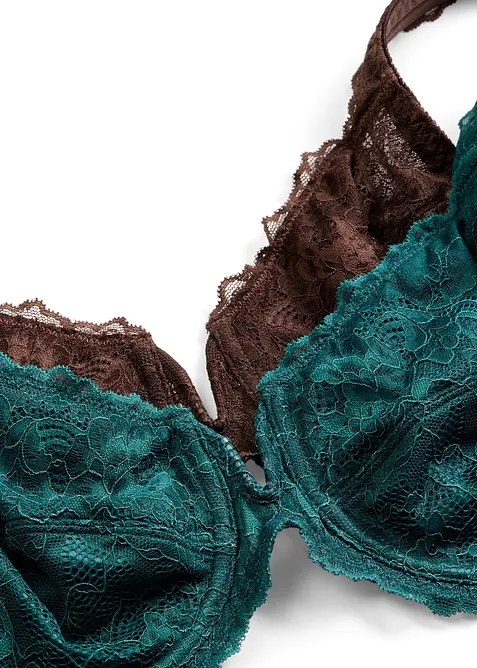 BH med bygel och glansiga effekter (2-pack), bonprix