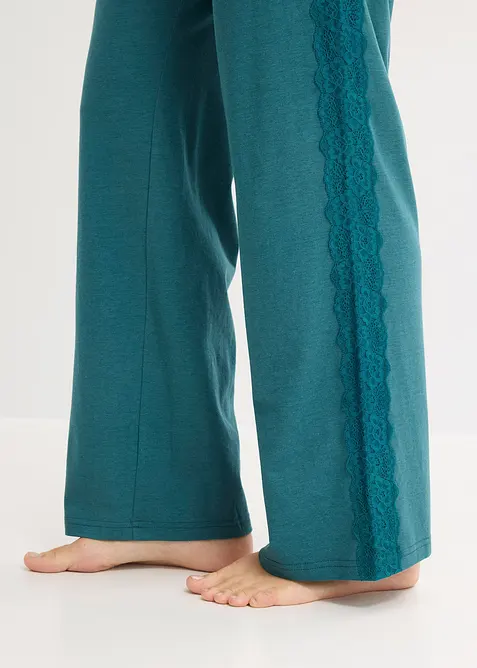 Pyjamas med viskos och spets, bonprix