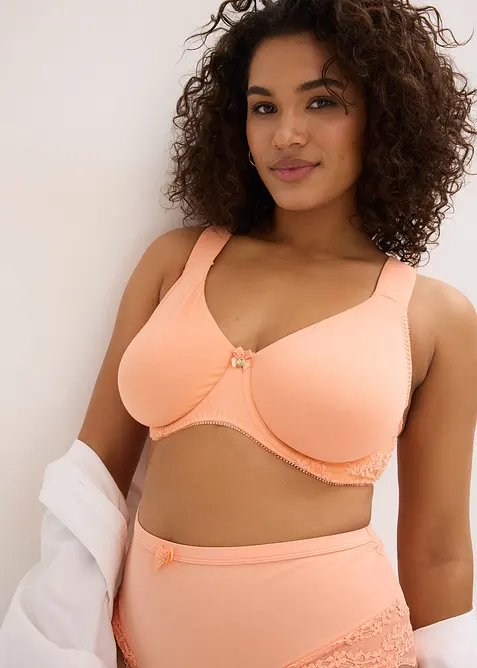 T-shirt-BH med bygel och ekologisk bomull (2-pack), bonprix