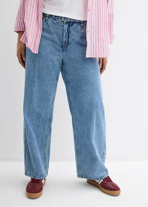 Loose Straight Jeans Mid Waist, bonprix