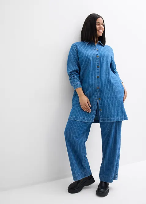 L&aring;ng&auml;rmad jeanskl&auml;nning med r&auml;nder, bonprix