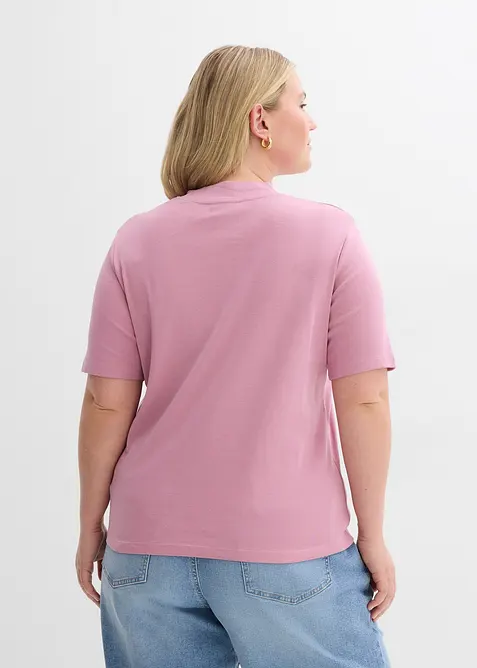 Ribbad topp i ren bomull, bonprix