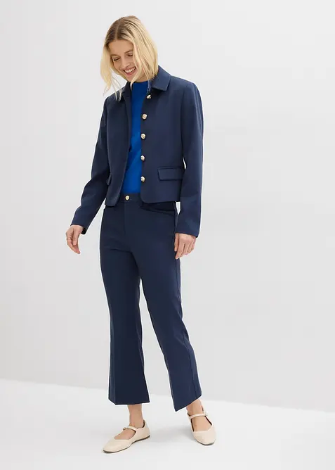 Utsv&auml;ngd 7/8-byxa med dekorativ knapp, bonprix