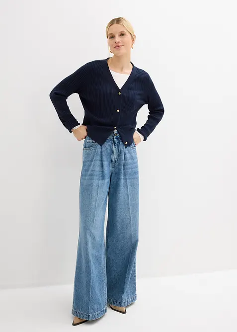 Cardigan i mjuk viskosmix, bonprix