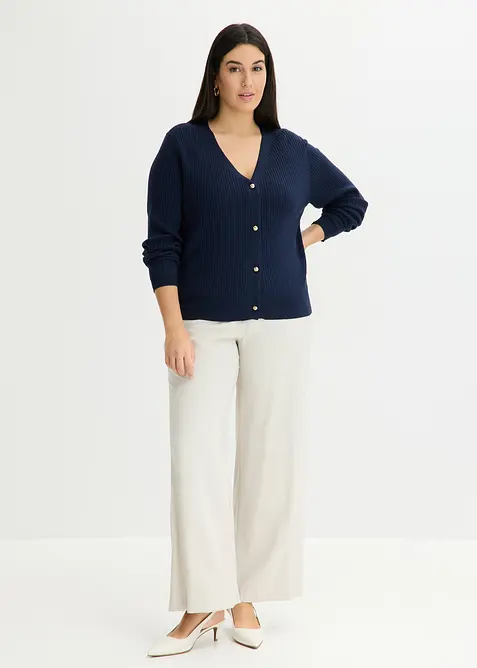 Cardigan i mjuk viskosmix, bonprix