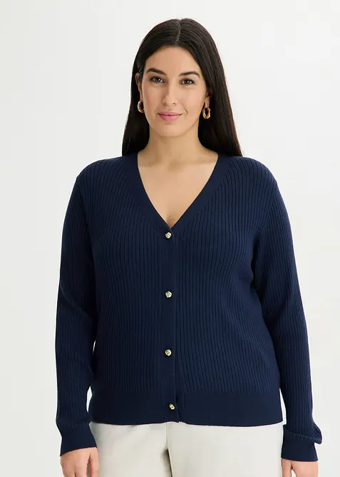 Cardigan i mjuk viskosmix, bonprix