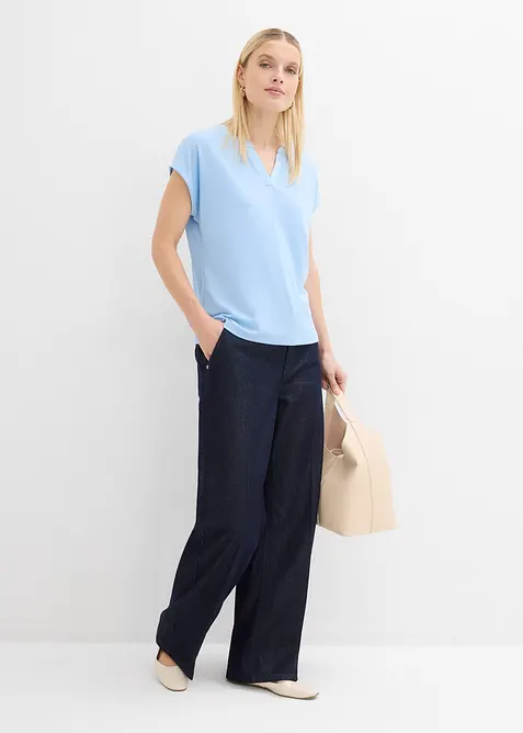 Topp med satinkant, bonprix