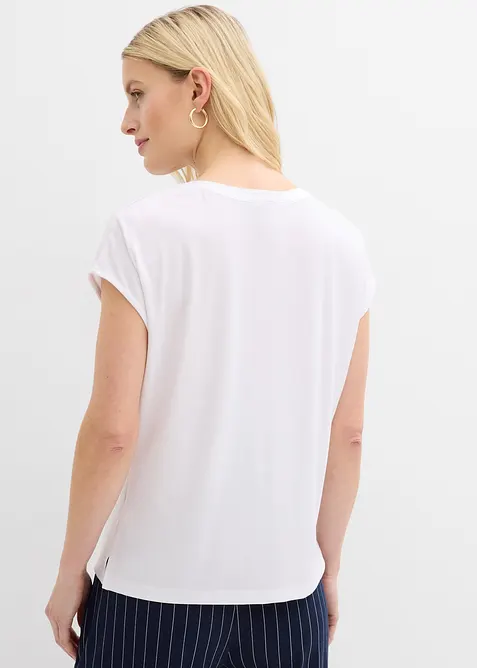 Topp med satinkant, bonprix