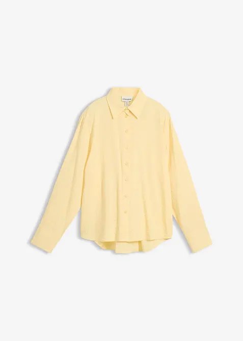 Skjortblus i mjuk viskosmix, bonprix