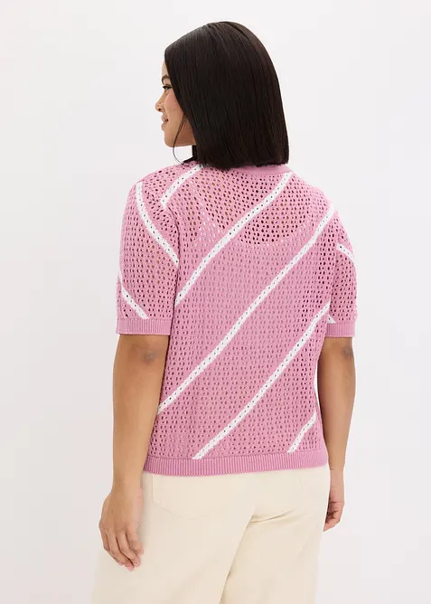 H&aring;lm&ouml;nstrad tr&ouml;ja i bomullsmix, bonprix