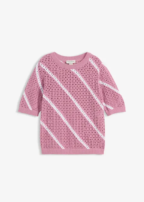 H&aring;lm&ouml;nstrad tr&ouml;ja i bomullsmix, bonprix