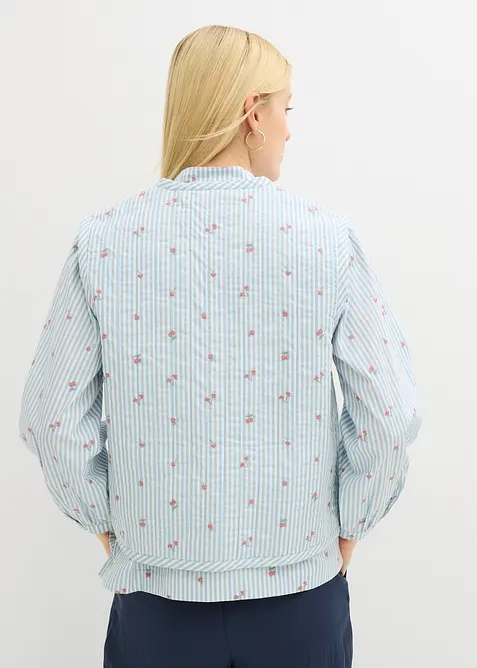 Quiltad v&auml;st med blombroderi, bonprix