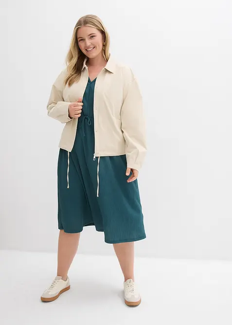 Jerseykl&auml;nning med &aring;tervunnen polyester och fint fall, bonprix