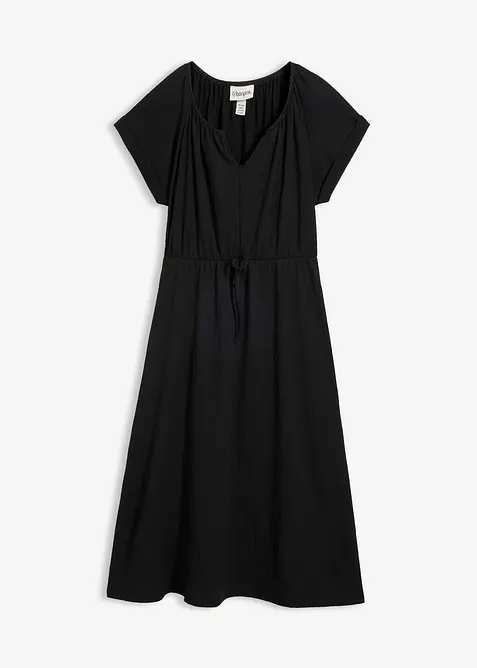 Jerseykl&auml;nning med &aring;tervunnen polyester och fint fall, bonprix