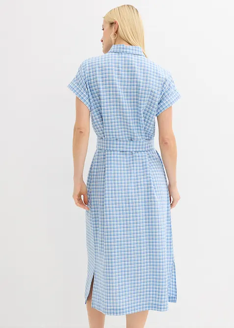 Skjortkl&auml;nning av linnemix, bonprix