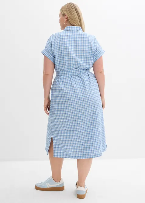 Skjortkl&auml;nning av linnemix, bonprix