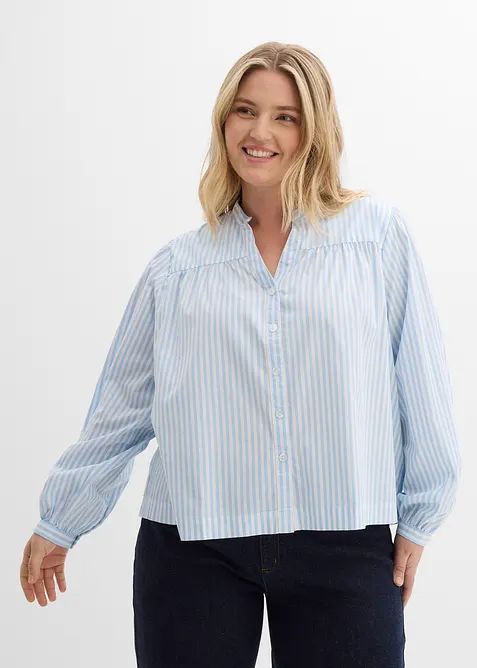 Blus av stabil poplin, bonprix