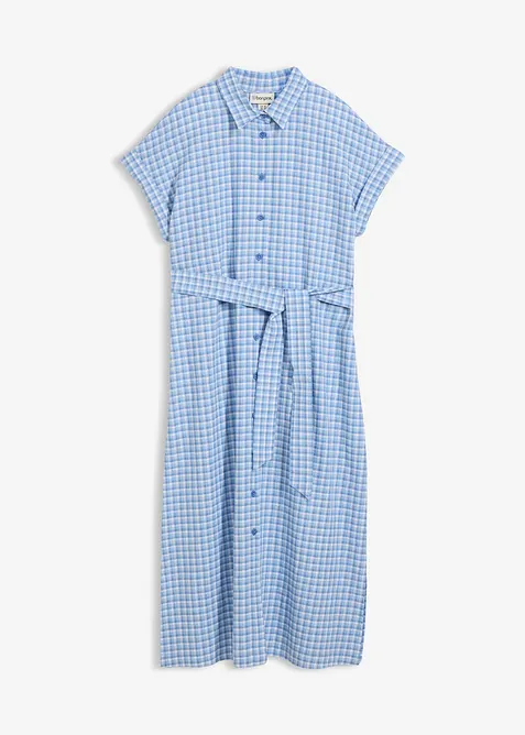 Skjortkl&auml;nning av linnemix, bonprix