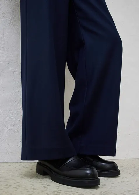 Byxa av ylleblandning i femficksmodell, bonprix