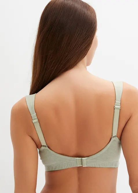 Amningsbeh&aring; utan bygel med ekologisk bomull (2-pack), bonprix