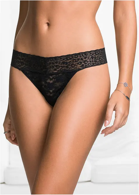 Stringtrosa i spets (2-pack), bonprix