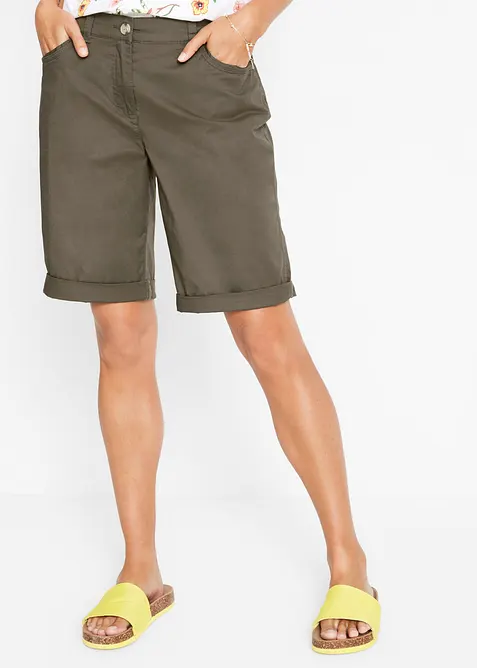 Papertouch-shorts med bomull och bekv&auml;m midja, bonprix