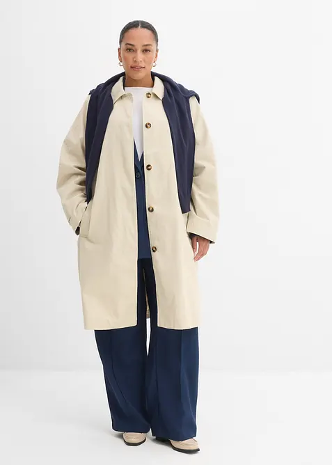 Enkelkn&auml;ppt trenchcoat, bonprix