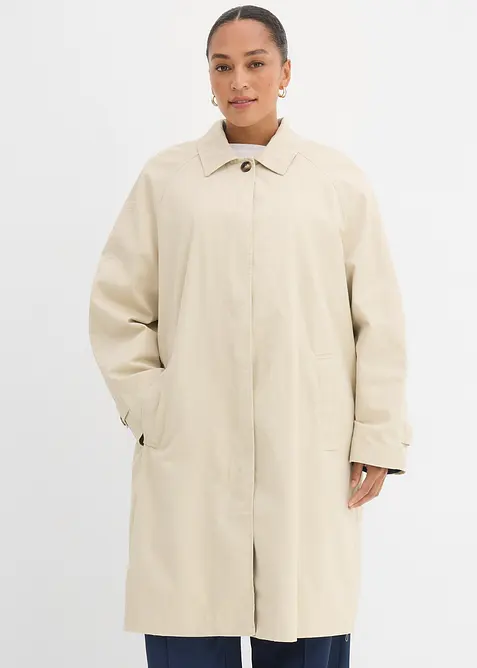 Enkelkn&auml;ppt trenchcoat, bonprix