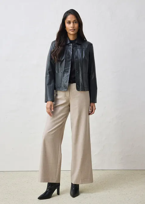 Skinnjacka i lammnappa, bonprix