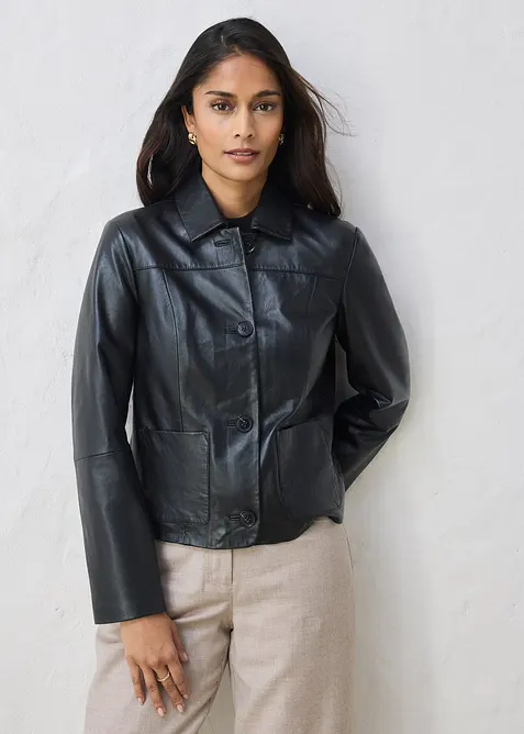 Skinnjacka i lammnappa, bonprix