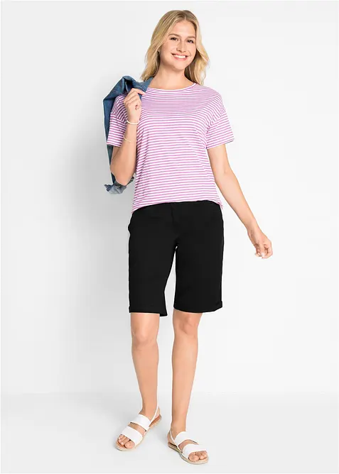 Papertouch-bermudas med bomull och bekv&auml;m midja, bonprix