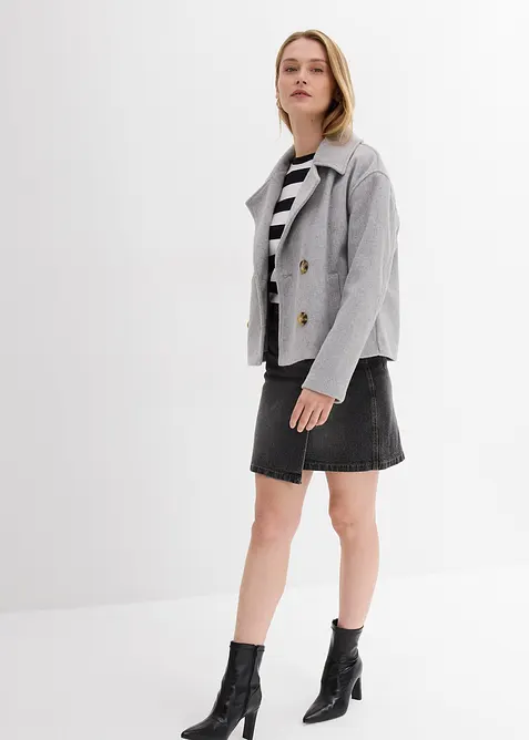 Skepparjacka i oversizemodell med yllelook, bonprix