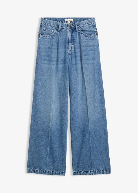 Super Wide Leg Jeans Mid Waist, bonprix